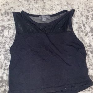black tank crop top